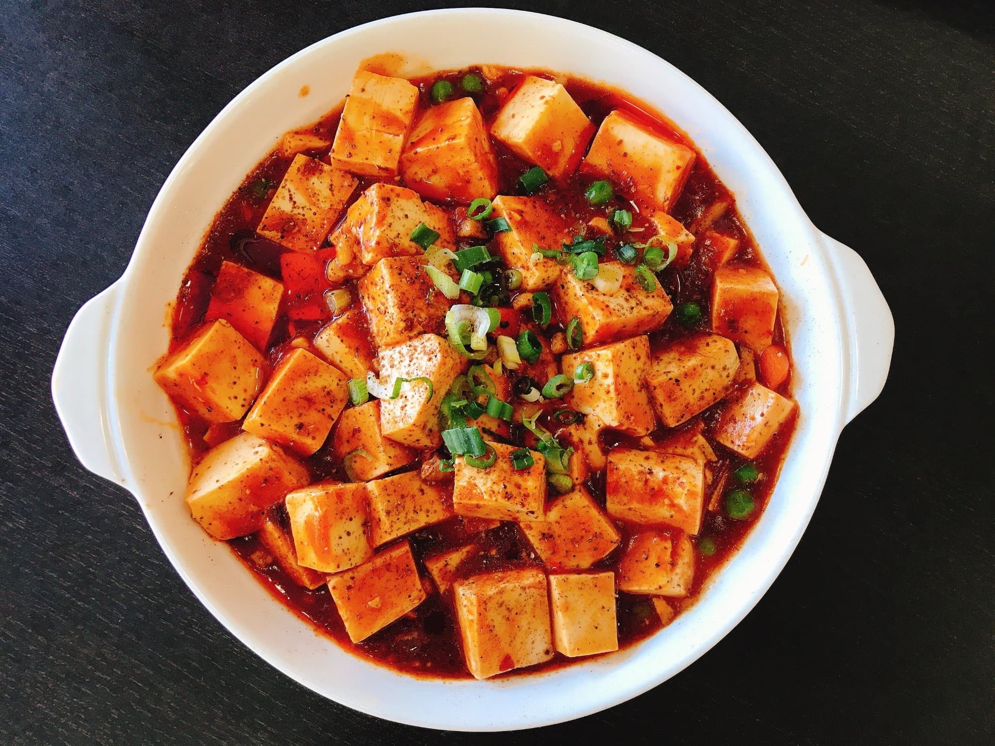Szechuan Spicy Mapo Tofu (Pork) - A classic Szechuan dish with soft tofu and minced pork cooked in a spicy and num | Vegetable & Tofu